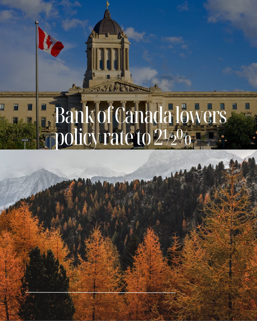 Bank of Canada lowers policy rate to 2½%